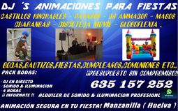 DJ Animador, Discoteca Movil en Manzanilla,Huelva