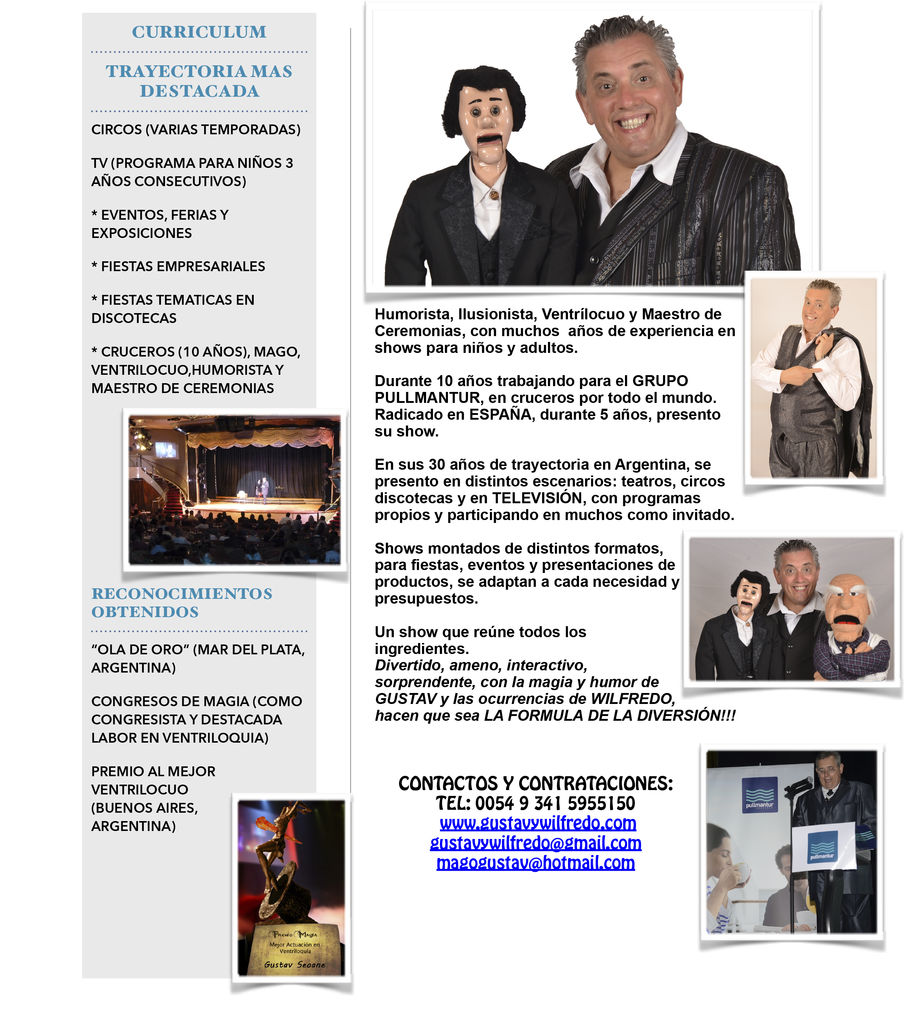 gustav showman humor,ventriloquia y magia 0