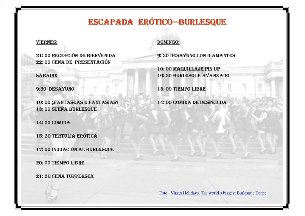 escapada burlesque 0