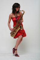 Saxophonistin Birdy Jessel