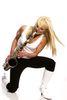 Saxophonistin als Walking Act 